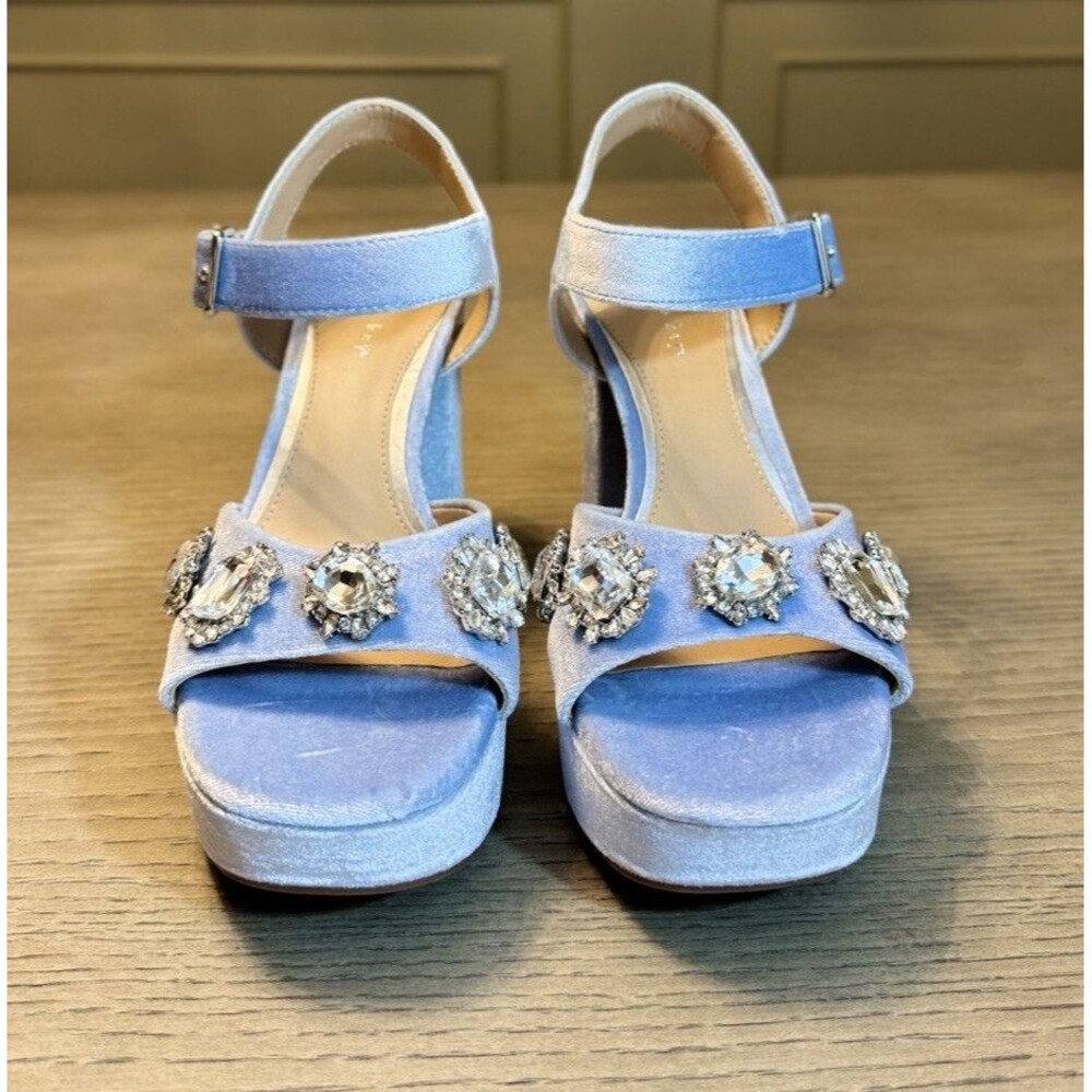 Copper Key Velvet Platform Blues Dress Sandal . Size 8